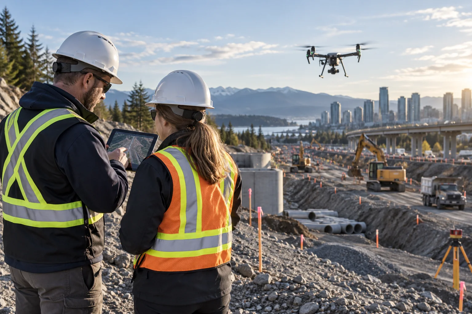 Enterprise RPAS crew mapping a Canadian construction corridor