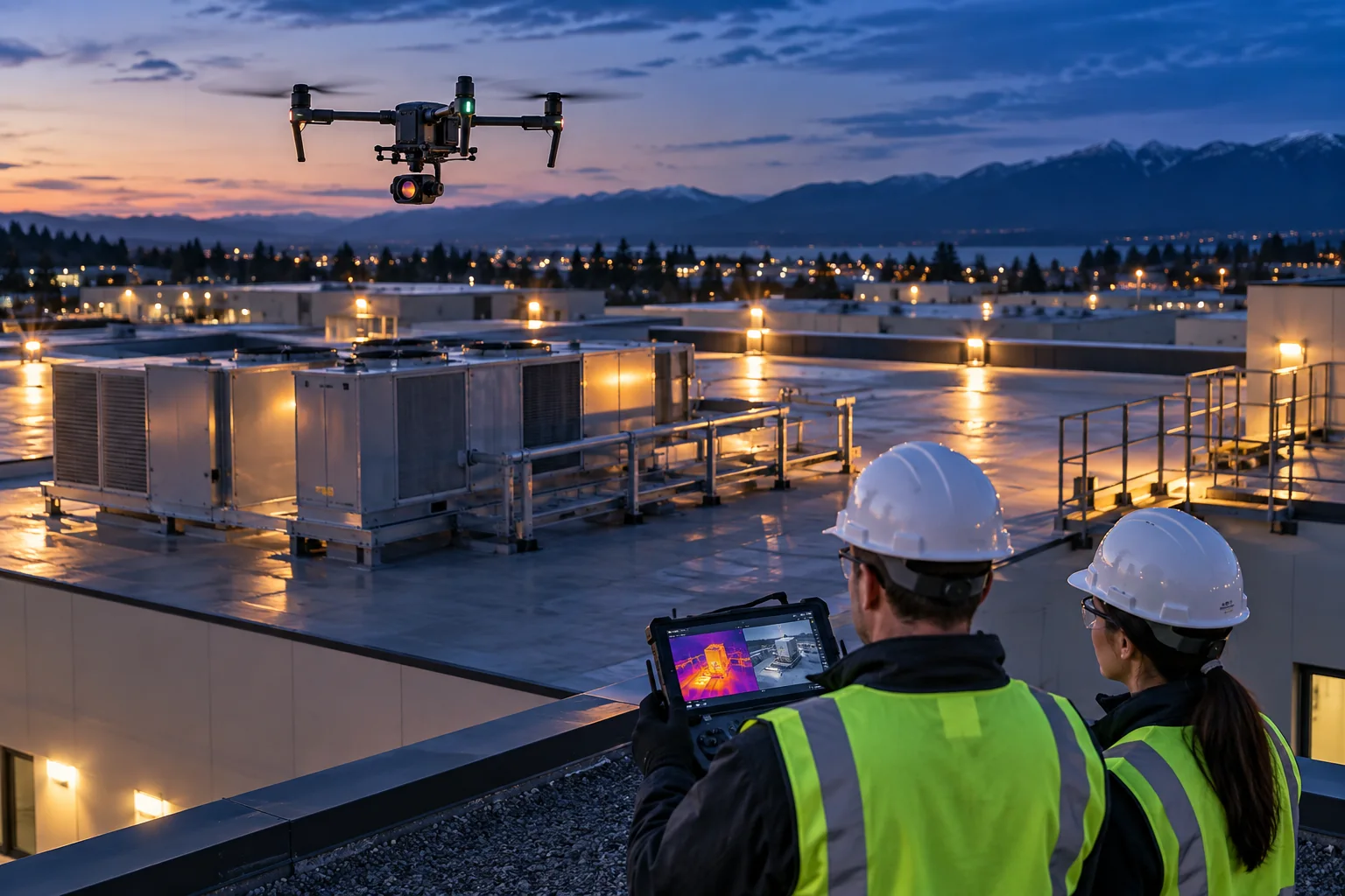 Thermal inspection drone operation