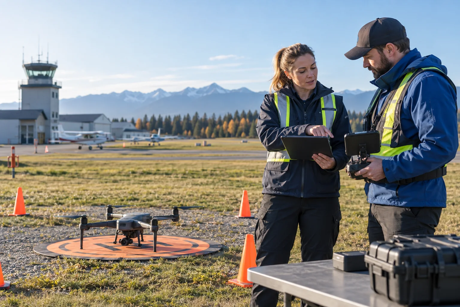 Advanced RPAS pilot completing practical flight review preparation